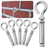 5 Stück Spreizdübel M8 Ankerschrauben, Betonwand Dübel Beton Spreizdübel für Betonwände, Edelstahl Schwerlastdübel Expansionsschraube Wird Wandanker Ösenschraube für Wand Decke Beton