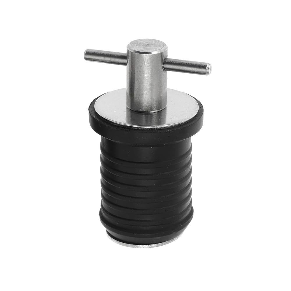 Tappo di scarico per imbarcazione marina con manico a T, tappo di scarico in acciaio inox, tappi in gomma intrecciati, accessori per barche per fori da 32 mm