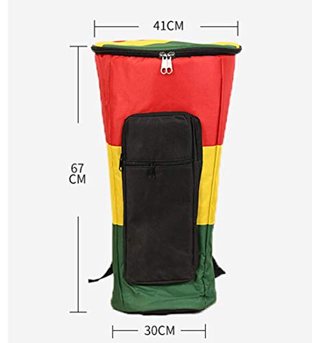 Rluii Djembe Bag/African Drum Bags/Backpack style case fits 16\" x 26\" djembe drums/Djembe Carry Case/Waterproof Tambourine Djembe Drum Storage Case/Djembe accessories