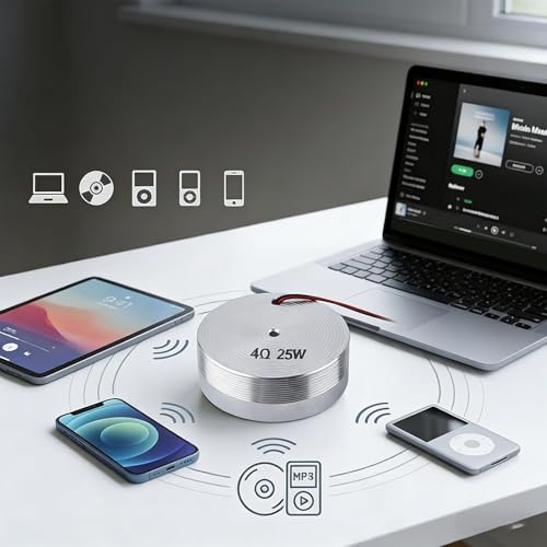 Altavoz de vibración para graves potentes en PC y móvil plata 4