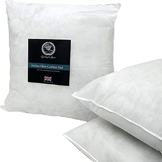 British Home Bedding Square Hollow Fibre Cushion Pads, Inners Fillers Inserts Multi-Pack 4, 17" x 17" (43cm x 43cm)