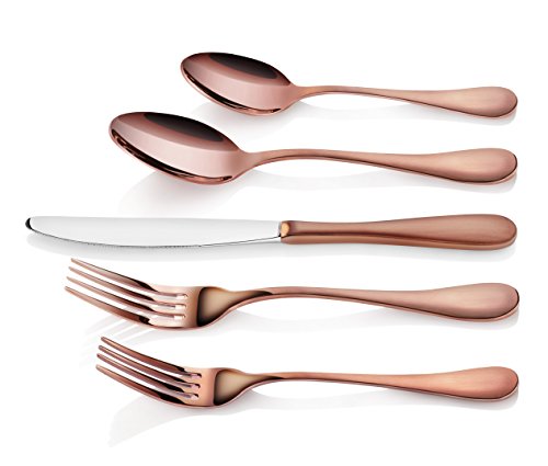 Artaste56921rain1810stainlesssteelflatware20piecesetcopperfinishservicefor4 Urban Country Home Decor Artaste 56921 rain 1810 stainless steel flatware 20 piece set copper finish service for 4 urban country home decor