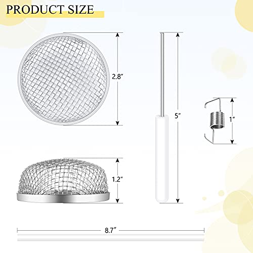 2 Pieces Flying Insect Screen Rv Furnace Vent Cover Rv Water Heater Vent Cover 2.8 Inches Stainless Steel Mesh With Installation Tool And Silicone Rubber For Rv Refrigerator Vents Rv Water Heater #TOP3