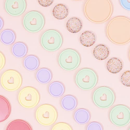 Craftelier - Kunststoffscheibenringe L zum Binden von Planern, Agenden oder Alben | Ideal für Scrapbooking und andere Bastelarbeiten | Packung mit 9 Stück 45mm Durchmesser - Farbe Violett