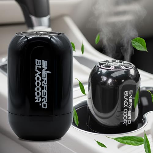Enerfero Aerosol ambientador para automóvil - Fragancia Black Ice de larga duración (hasta 60 días) - Intensidad de olor ajustable, creando un ambiente interior del coche fresco y único (180 g).