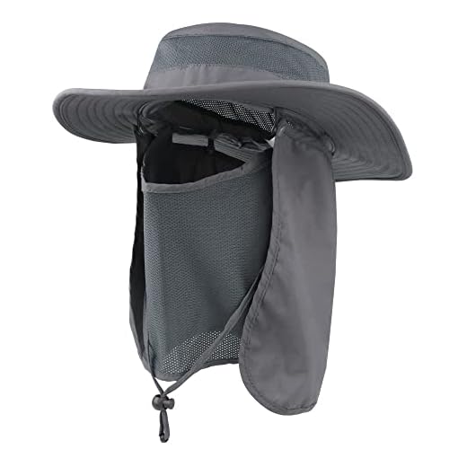 ASY Outdoor Sun Hat UPF 50 Protection Waterproof Fishing Cap Face Cover Summer Neck Flap Hat