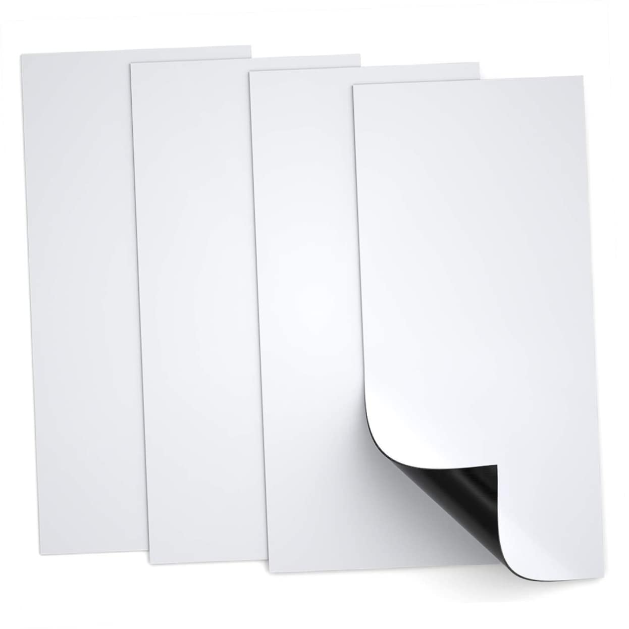 UKCOCO Cubierta Magnética de 30x14cm para Rejilla de Ventilación de Aire Fácil de Instalar Blanco Paquete de 4 Piezas para Ventanales y Suelos