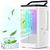Climatiseur Mobile,1200ML Rafraichisseur d'air portable Silencieux 5 en 1 avec 90° Oscillation, 4 Vitesses, 2 Modes de Brumisation, Chambre à Coucher, Minuteries, Bureau, Cuisine