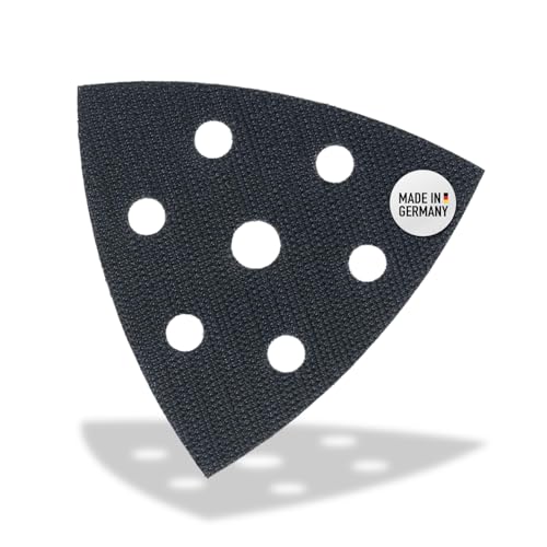 DFS Protection Pad auto-agrippant 93 x 93 x 93 mm avec 6 trous pour plateau ponceuse triangulaire, Interface mousse souple, coussin d'interface delta