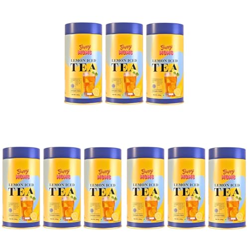 Image of Guppy Moms Lemon Iced Tea Powder - Sugar-Free & Refreshing Fruit Drink | Healthy Energy Drink Alternative & Premium Mixer | Aromatic, Easy to Prepare | 600g Pack (Pack of 9)