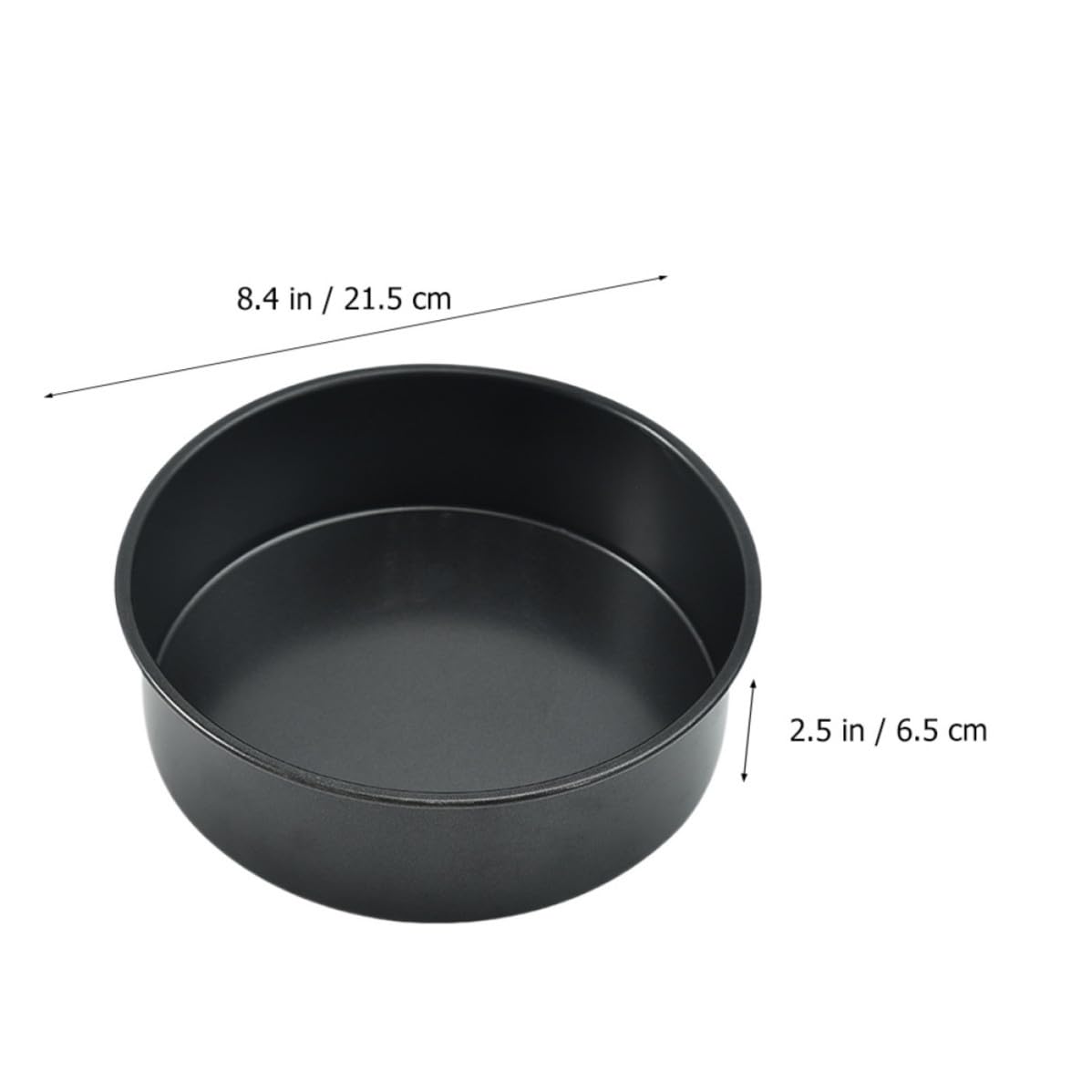 Zerodeko Molde para Tartas de Acero al Carbono con Fondo Extraíble, Set de 3 Piezas, Diseño Simple y Práctico, Adecuado para Hornear Pasteles y Cheesecakes