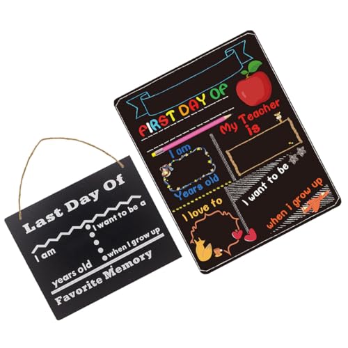 AMUSLESUR 2 Pizarras de Doble Cara para Colgar en Pared, Tablón de Mensajes Reutilizable Impresión a Color, Tamaño Grande para Decoración Escolar y Hogar, Pizarra Infantil Fácil de Limpiar