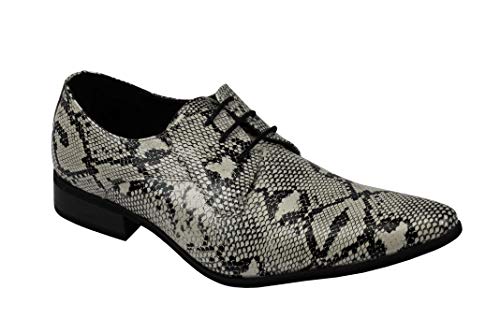 XPOSED London - Zapatos de Cordones para Hombre, Color Blanco, Talla 41 EU