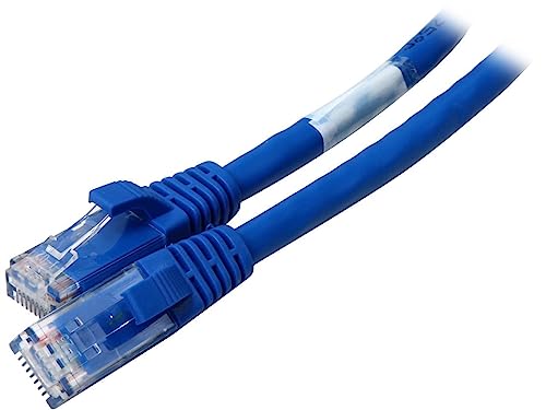 C2G / Cables to Go 29008 Cat6 Snagless Unshielded (UTP) Network Patch Cables, 50 Pack, Blue (7 Feet/2.13 Meters)