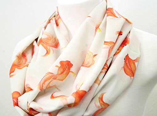 Di Capanni Goldfish infinity scarf beige womens accessories cream apparel lightweight clothings for her3