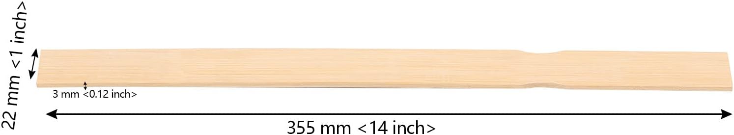 ZOENHOU 200 PCS 14 Inch Paint Sticks, Premium Wooden Paint Stir Waxing Sticks for Crafts Crafting Resin Craft Wood Crafts Paddle Hobby Projects Garden Marker