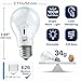 RUGACCG 75 Watt Clear Incandescent Light Bulb, A19 Incandescent Bulb Light Bulb, 110-130V,2700K Soft White Dimmable, E26 Medium Base - 2 Count
