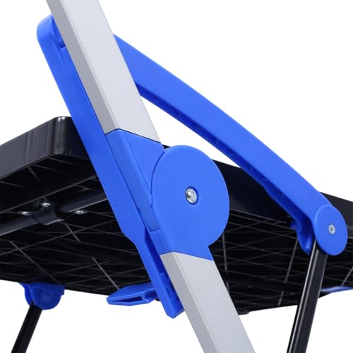 Carretilla plegable 2 niveles con ruedas freno y asa retráctil miniatura 7