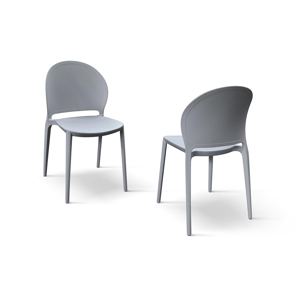 PAZZO Design Silla Stefania Juego de 4 Sillas Gris - ID_1996