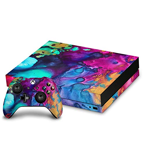 Autocollant Peau Xbox One X Vinyle Turquoise Anti-Rayures