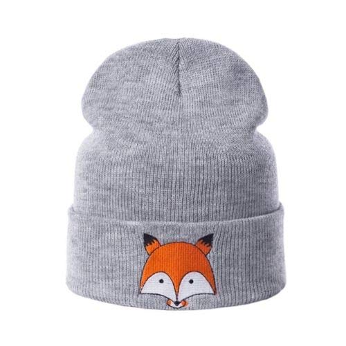 Kids Cartoon Fox Knitted Caps Elastic Breathable Beanie Cap Toddler Infant Newborn Warm Cap for Boys Girls2