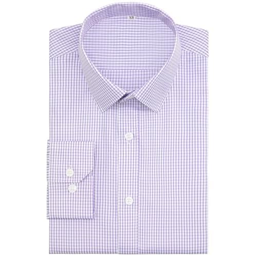 Mens Grade 4 Wrinkle-Resistant Plaid Button-Down Cotton Long Sleeve Regular Fit Gingham Dress Shirts