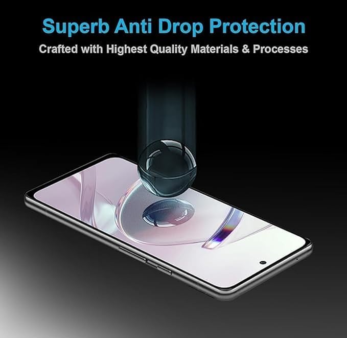 Image of DD SON Tempered Glass Screen Protector Compatible for Nothing Phone 2A Plus /Nothing Phone 2A (Black) HD Glass with Edge to Edge Coverage and Easy Installation kit,Black