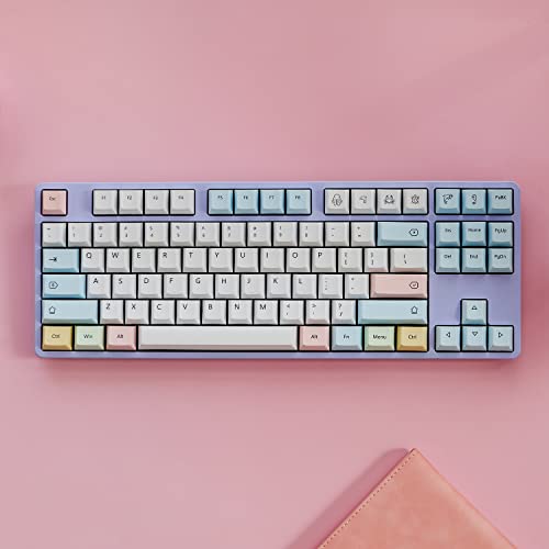 Image of CuXiu Chalk PBT Keycaps 136 Keys Dye Sub Keycap Set for Cherry MX Switches Mechanical Keyboard gh60 xd64 xd84 xd96 87 104 (English)