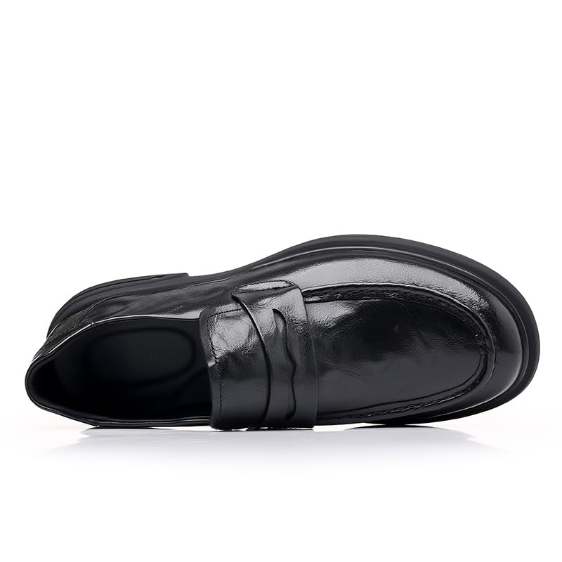 Men's Shiny Patent Leather Dress Shoes Men Slip On Pointed Toe Derbys Classic Formal Business Shoes Vintage Hand Business Formal Derby Shoes2