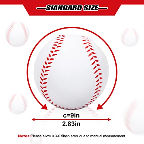 Heylcm Soft Baseballs 9 Inch, 15 Pcs Foam Baseballs Batting Practice Hitting Training Softballs Colored Baseballs With Drawstring Bag For Indoor Outdoor Kids Teenager (White) #TOP1