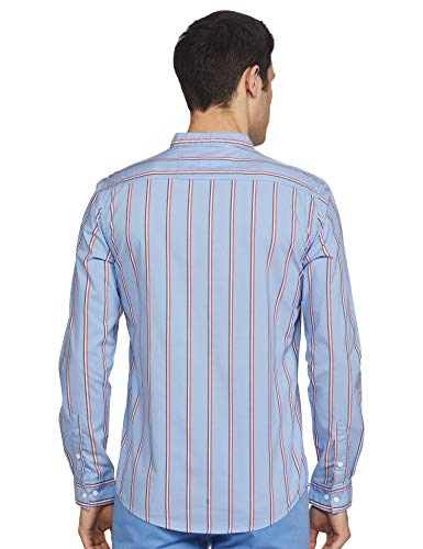 Image of Diverse Stain Repllepent Finish Men's Slim Fit Casual Shirt Sky Blue
