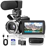 Video Camera Camcorder FHD 1080P 36MP YouTube Vlogging Camera Recorder 3.0 Inch 270 Degree Rotation Screen 18X Digital Zoom Camcorders with Microphone,32GB SD Card and 2 Batteries