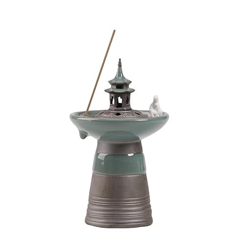 SLEEVE Incense Burner Holder Three-legged Boshan Furnace Ceramic Small Incense Burner Household Incense Burner Zen Tea Ceremony Aromatherapy Furnace Ornaments Incense Holder