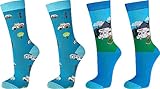 WOWERAT Witzige Socken CAMPING, als Geschenkidee oder zum Selbertragen f&uuml;r Teenager, Damen und Herren 2er-B&uuml;ndel (Gr.42-47,6209.12 &bdquo;Camping&ldquo;)