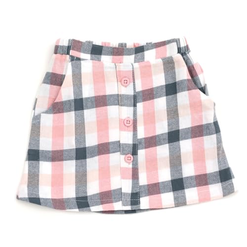 Disney Minnie Mouse Toddler Girls T-Shirt and Skirt Plaid Gray/Pink 3T - image 5