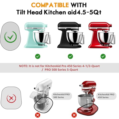 Image of Bamboo Mixer Slider Mat for Tilt Head Kitchen Aid 4.5-5 Qt Stand Mixer, Appliance sliding mat for kitchenaid Artisan 4.5-5 Qt, Countertop Storage Accessories Mixer Moving Tray Attachments Black