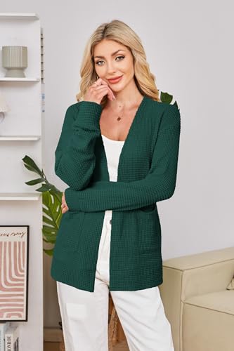 Image of STYLEWORD Women's Fashion Cardigan Sweater Lightweight Open Front Long Casual Beach Kimonos Outfits with Pockets