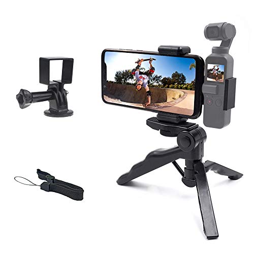 micros2u Trípode y Mango tipo Pistola 2-en-1 Compatible con DJI Osmo Pocket y Action. Para Vlogging o vídeo. Combina tu Osmo y el soporte de teléfono móvil o úsalo solo con Osmo Pocket