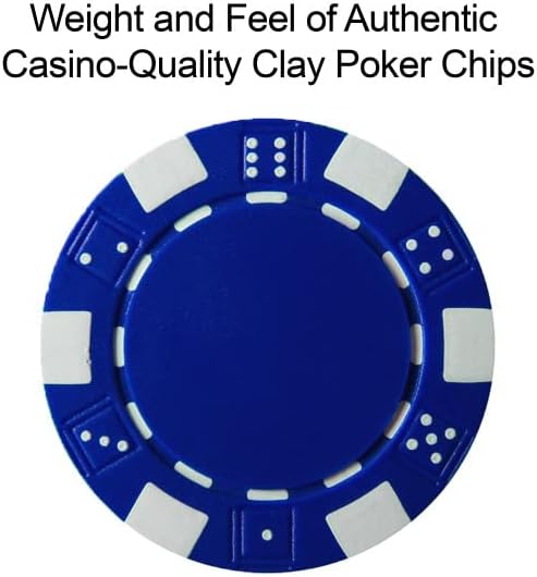 Miniatura 3 de Trademark Games Fichas de póker  Juego de 100 fichas de blackjack de 0.41oz con diseño de dados