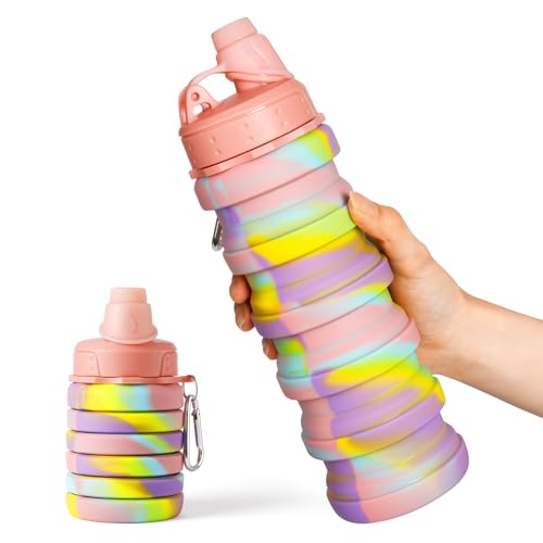 MAKERSLAND Collapsible Water Bottles for Travel,...