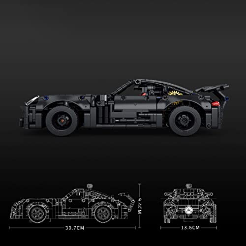 TopBau Technik 1/14 Modular Auto Bausteine, 1160+ Teile Retro Sportwagen Modell, Klassische Rennauto Rennwagen… – Bild 6