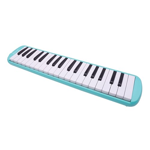 Image of Juarez 37 Key Melodica JMLD37GR Musical Instrument Soprano Air Piano Keyboard Pianica with Carrying Bag, 1 Soft Long Tube, 1 Mouthpiece, Wipe Cloth, Green