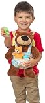 Melissa & Doug Ensemble de jeu porte-bébé Mine to Love pour poupées avec ours en peluche, bouteille, hochet, carte d'activité, porte-poupée pour enfants