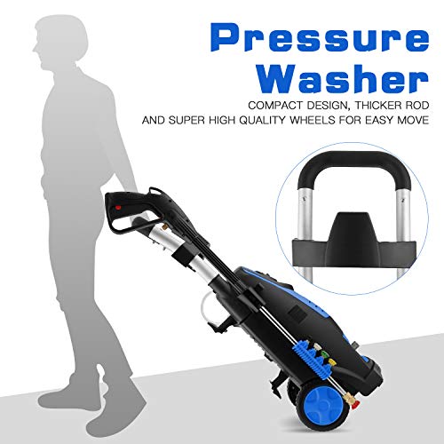 Suyncll 3800 PSI 2.8GPM Electric Pressure Washer Electric Power Washer with Soap Bottle (Blue)