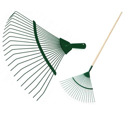 PARENCE.- Cabeza de rastrillo de césped metálico de 22 Dientes – Herramienta de jardinería para Hojas