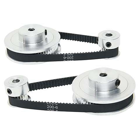 SHCEEC 2PCS Aluminum Timing Pulley Set Cover