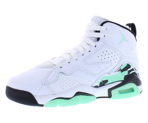 Nike Jordan MVP GS Boys Shoes Size 6 Color: White/Green Glow/Black/Ghost White