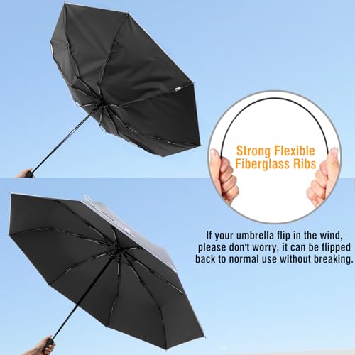 G4Free UPF 50+ UV Protection Large Travel Umbrella 42/46 Inch Auto Open Close Windproof Sun Blocking Umbrella3