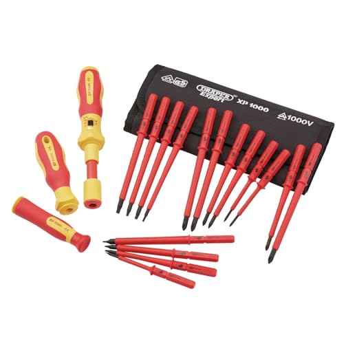 Draper XP1000 Lot de 19 tournevis dynamométriques VDE à double isolation avec lame...