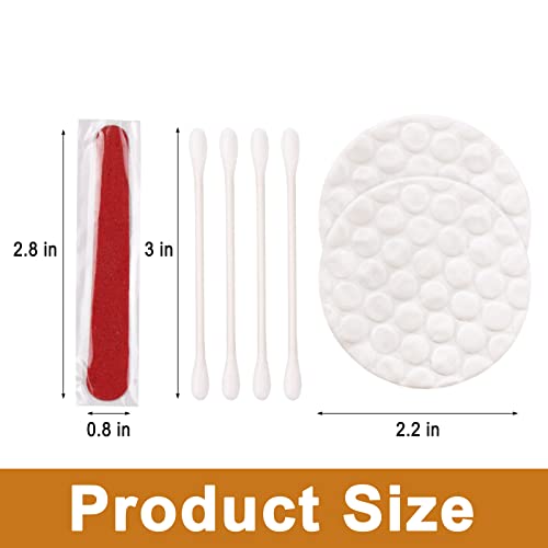 200 Pack Hotel Vanity Kit Individually Wrapped, Bulk Hotel Amenities Kit, Hotel Hospitality Set, Hygiene Products Include Cosmetic Cotton Pads, Cotton Swabs, Nail File (Paper Sticks) - Thumbnail 4
